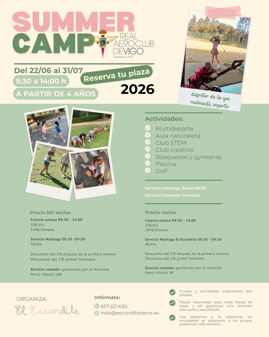 Campamento verano Aeroclub 2026