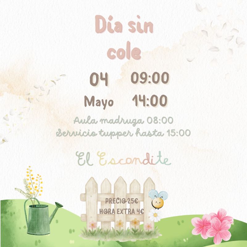 Día sin cole (4 de mayo)